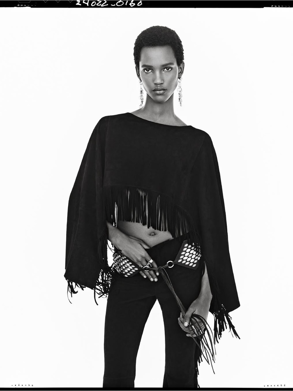 Zara LIMITED EDITION SUADE FRINGE CAPE